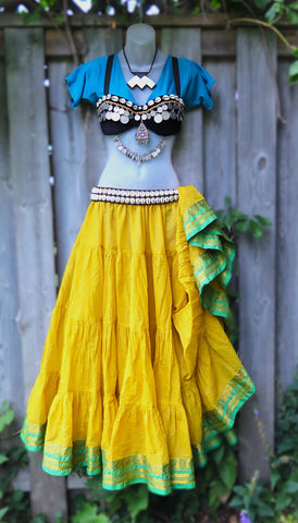 Acid Yellow "Luxe GOLD" Trim Padma Skirt