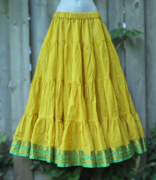 Acid Yellow "Luxe GOLD" Trim Padma Skirt