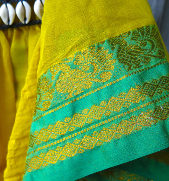 Acid Yellow "Luxe GOLD" Trim Padma Skirt