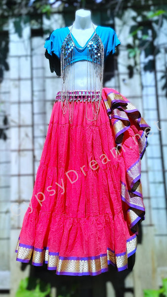PINK "Luxe GOLD" Trim Padma Skirt