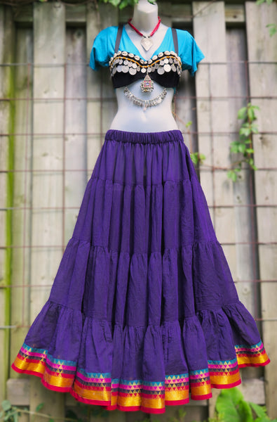 Indigo Triangle Trim Padma Skirt