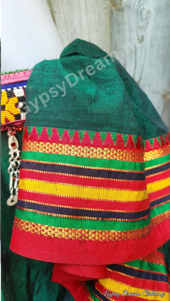 Iridescent Hunter Green Padma Skirt