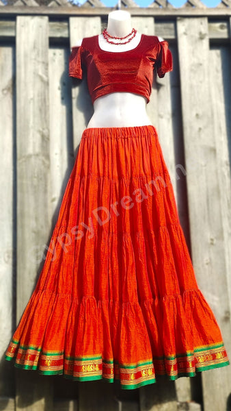 Iridescent Orange Padma Skirt