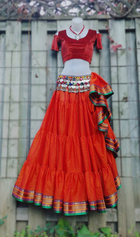 Iridescent Orange Padma Skirt