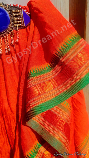 Iridescent Orange Padma Skirt