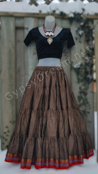 Iridescent Tarnished Silver Padma Skirt