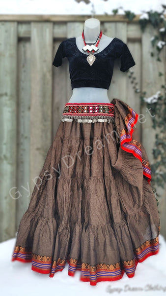Iridescent Tarnished Silver Padma Skirt