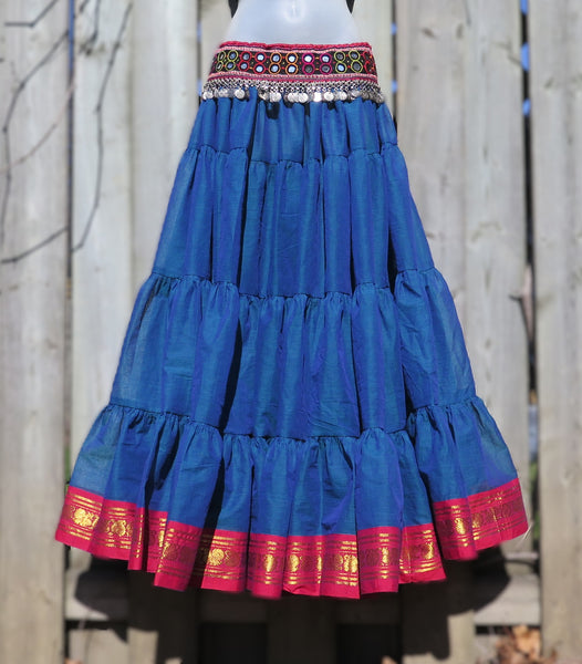 Iridescent Sapphire Blue Padma Skirt