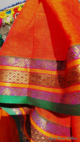 Iridescent Orange Padma Skirt