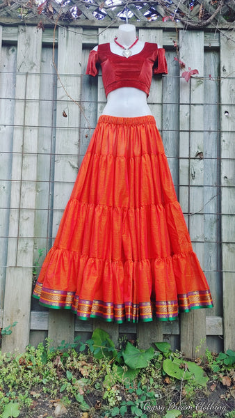 Iridescent Orange Padma Skirt