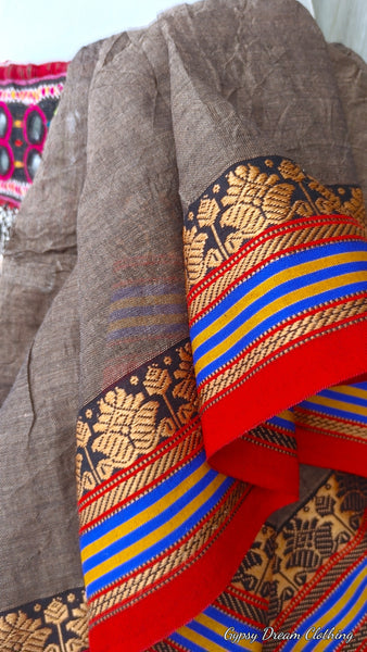 Iridescent Tarnished Silver Padma Skirt