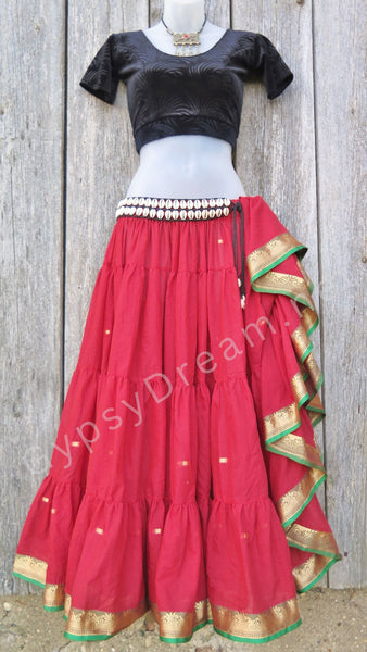 Red “BELLA” Padma Skirt