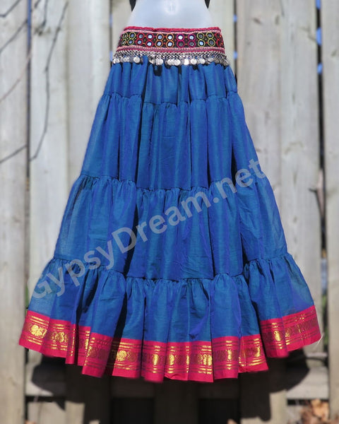 Iridescent Sapphire Blue Padma Skirt
