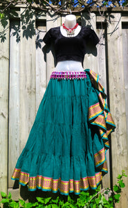 Teal Padma Skirt
