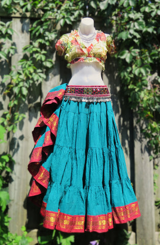 Teal Padma Skirt