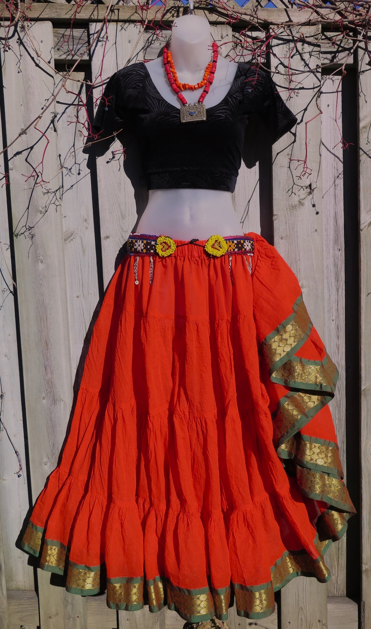 Bright Orange Padma Skirt